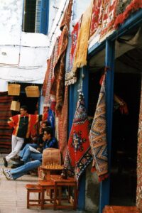 Essaouira sprzedawcy dywanów